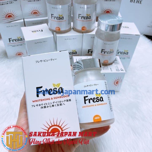 Viên uống trắng da, chống nắng nội sinh Fresa Nhật Bản 90 viên